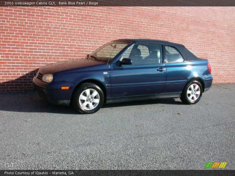 Batik Blue Pearl / Beige 2001 Volkswagen Cabrio GLX
