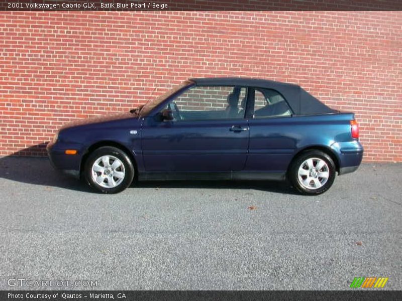 Batik Blue Pearl / Beige 2001 Volkswagen Cabrio GLX