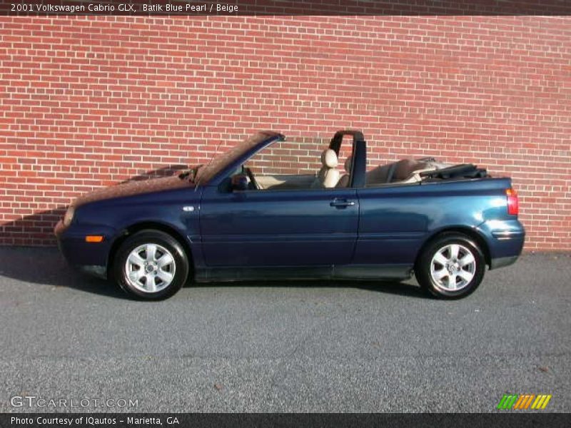 Batik Blue Pearl / Beige 2001 Volkswagen Cabrio GLX