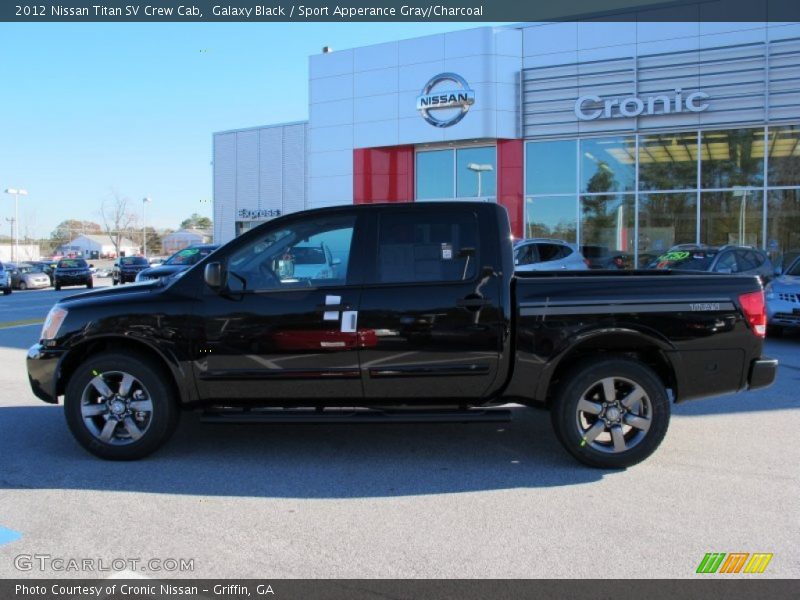 Galaxy Black / Sport Apperance Gray/Charcoal 2012 Nissan Titan SV Crew Cab