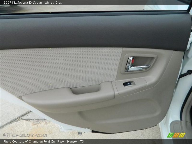 White / Gray 2007 Kia Spectra EX Sedan