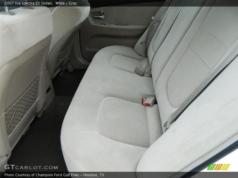 White / Gray 2007 Kia Spectra EX Sedan