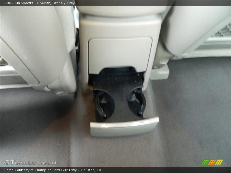 White / Gray 2007 Kia Spectra EX Sedan