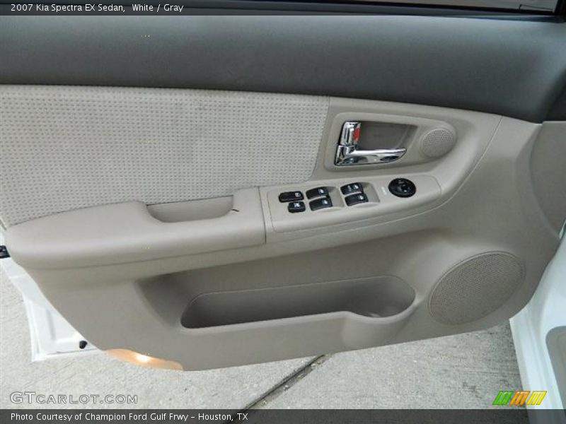White / Gray 2007 Kia Spectra EX Sedan