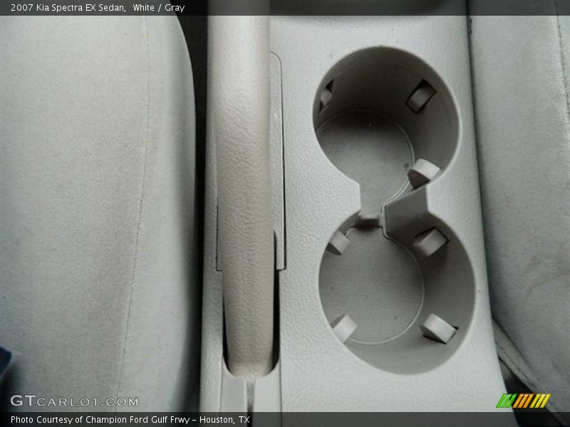 White / Gray 2007 Kia Spectra EX Sedan