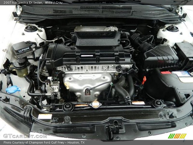White / Gray 2007 Kia Spectra EX Sedan