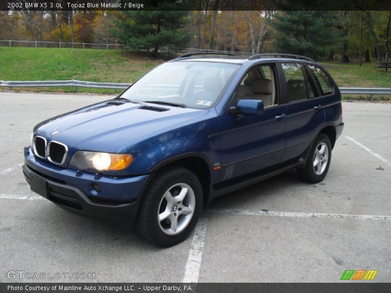 Topaz Blue Metallic / Beige 2002 BMW X5 3.0i