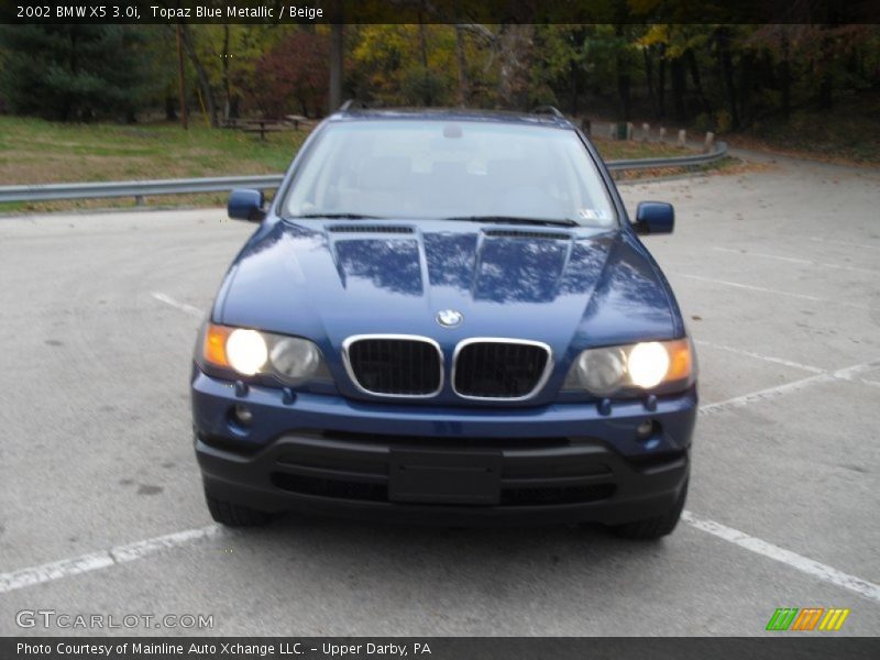 Topaz Blue Metallic / Beige 2002 BMW X5 3.0i
