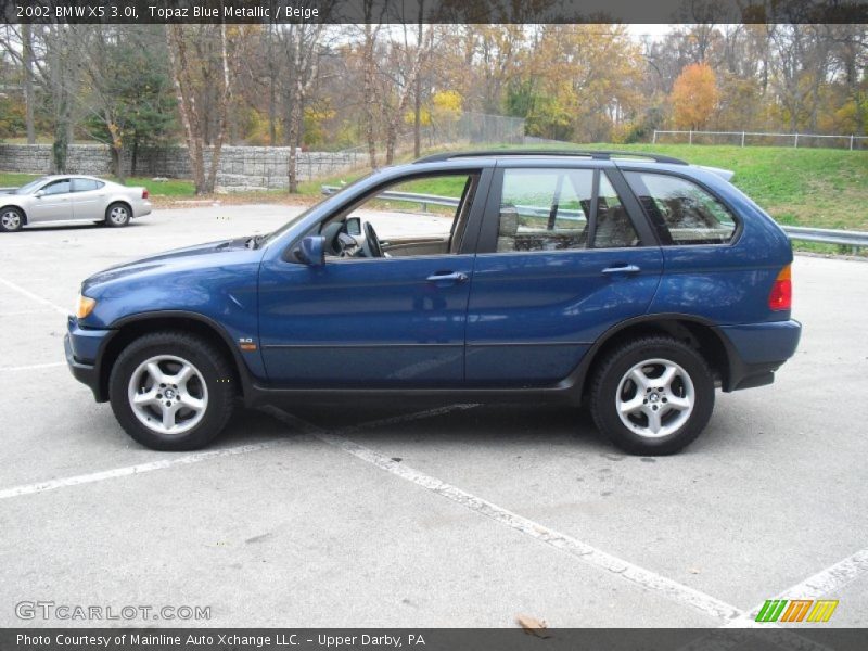 Topaz Blue Metallic / Beige 2002 BMW X5 3.0i