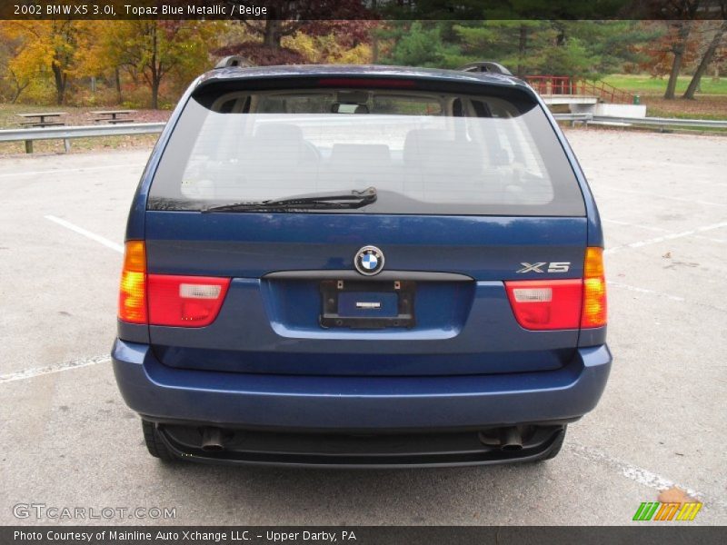 Topaz Blue Metallic / Beige 2002 BMW X5 3.0i