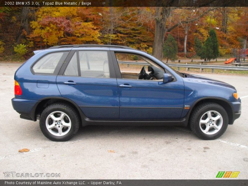 Topaz Blue Metallic / Beige 2002 BMW X5 3.0i