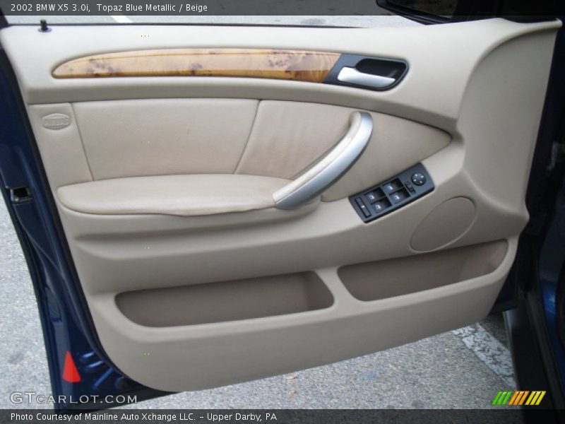 Topaz Blue Metallic / Beige 2002 BMW X5 3.0i