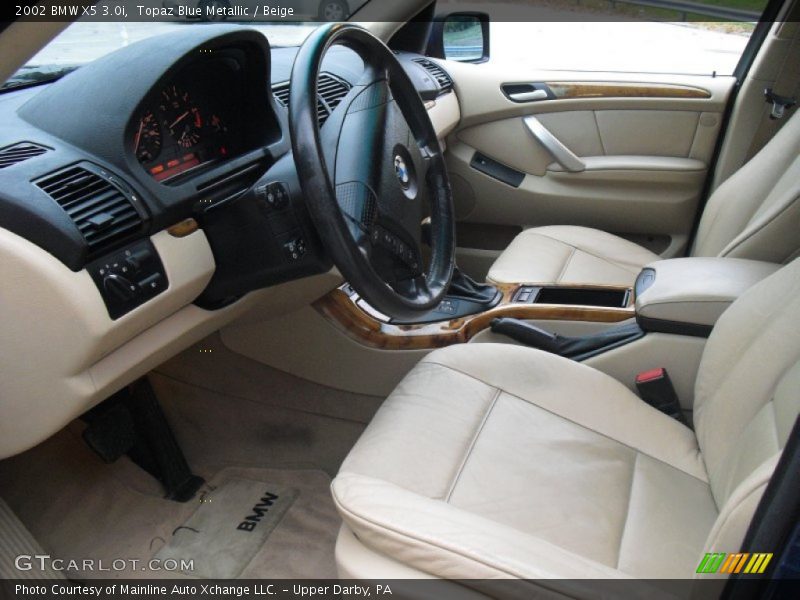Topaz Blue Metallic / Beige 2002 BMW X5 3.0i