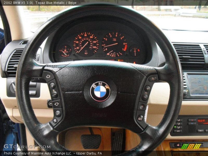 Topaz Blue Metallic / Beige 2002 BMW X5 3.0i