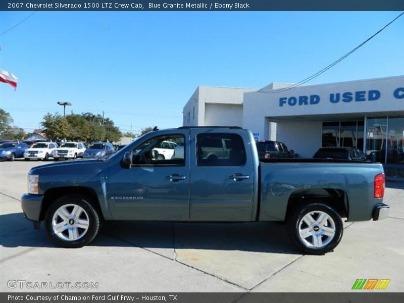 Blue Granite Metallic / Ebony Black 2007 Chevrolet Silverado 1500 LTZ Crew Cab