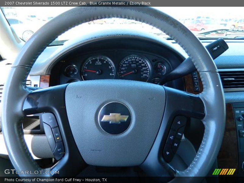 Blue Granite Metallic / Ebony Black 2007 Chevrolet Silverado 1500 LTZ Crew Cab
