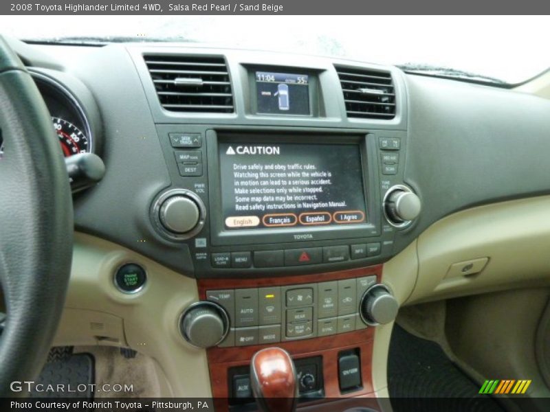 Salsa Red Pearl / Sand Beige 2008 Toyota Highlander Limited 4WD