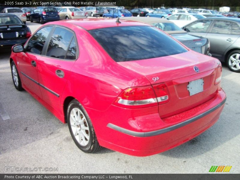 Chili Red Metallic / Parchment 2005 Saab 9-3 Arc Sport Sedan