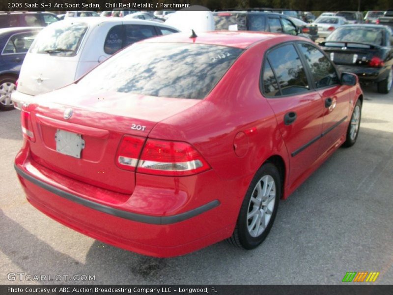 Chili Red Metallic / Parchment 2005 Saab 9-3 Arc Sport Sedan