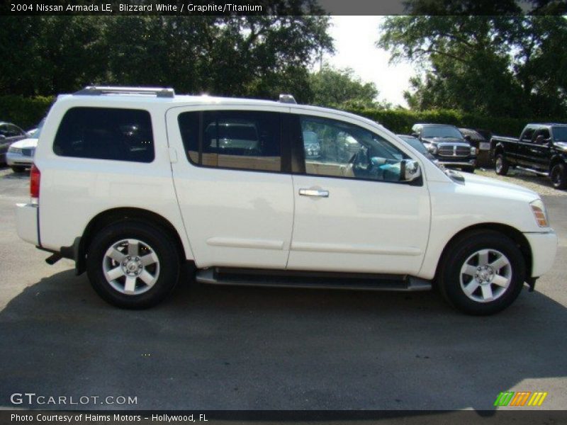 Blizzard White / Graphite/Titanium 2004 Nissan Armada LE