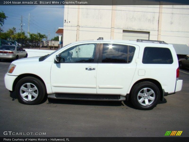 Blizzard White / Graphite/Titanium 2004 Nissan Armada LE