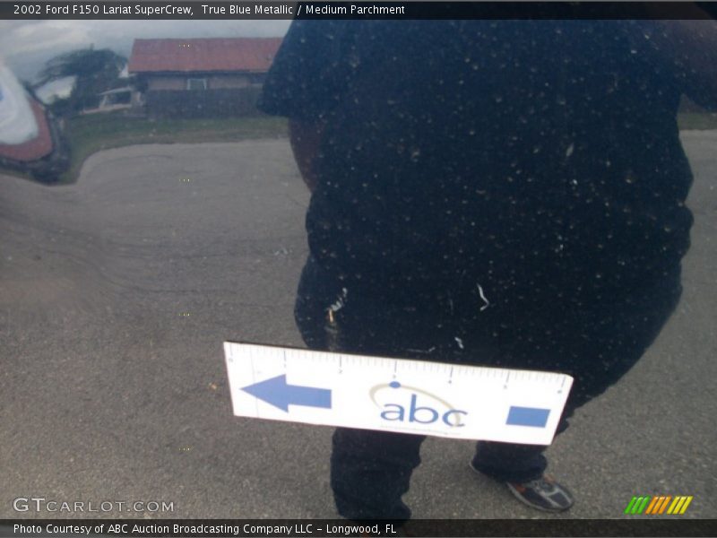 True Blue Metallic / Medium Parchment 2002 Ford F150 Lariat SuperCrew