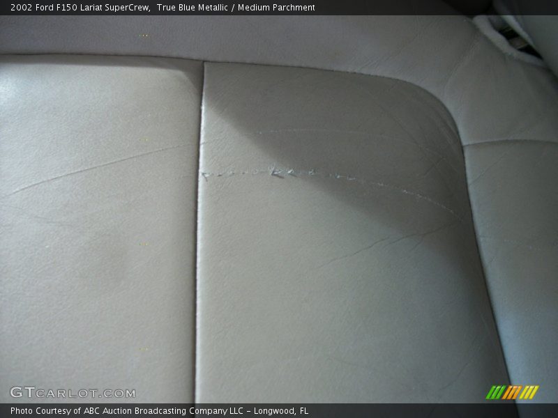 True Blue Metallic / Medium Parchment 2002 Ford F150 Lariat SuperCrew