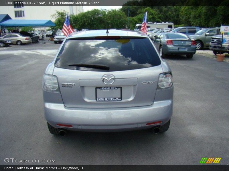 Liquid Platinum Metallic / Sand 2008 Mazda CX-7 Sport