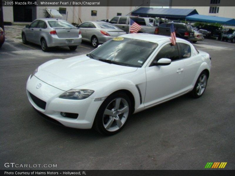 Whitewater Pearl / Black/Chaparral 2005 Mazda RX-8