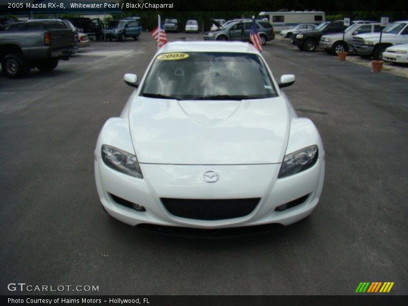Whitewater Pearl / Black/Chaparral 2005 Mazda RX-8