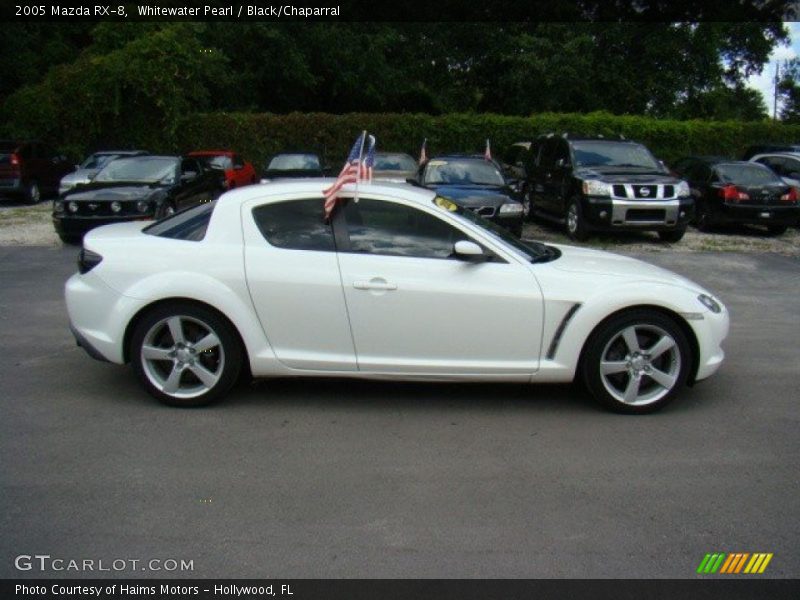 Whitewater Pearl / Black/Chaparral 2005 Mazda RX-8
