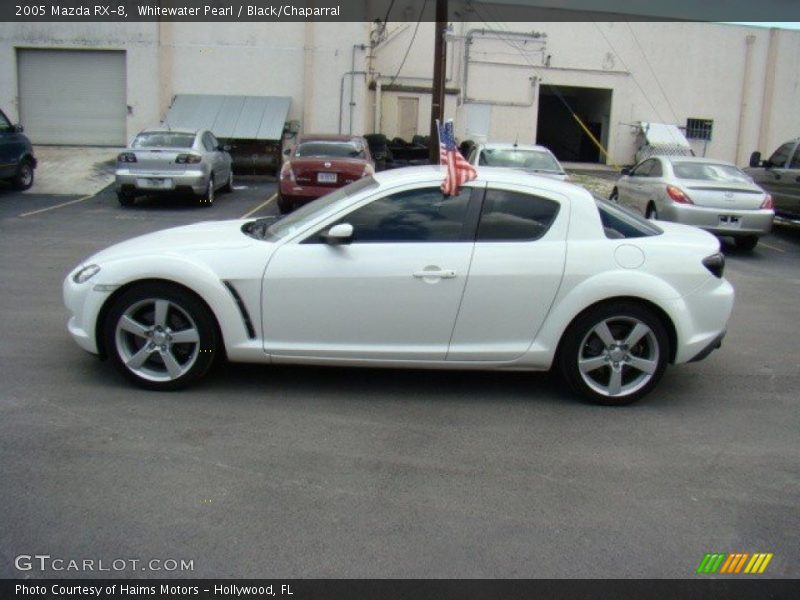 Whitewater Pearl / Black/Chaparral 2005 Mazda RX-8