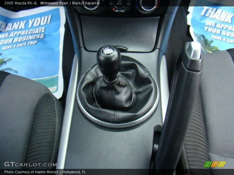 Whitewater Pearl / Black/Chaparral 2005 Mazda RX-8