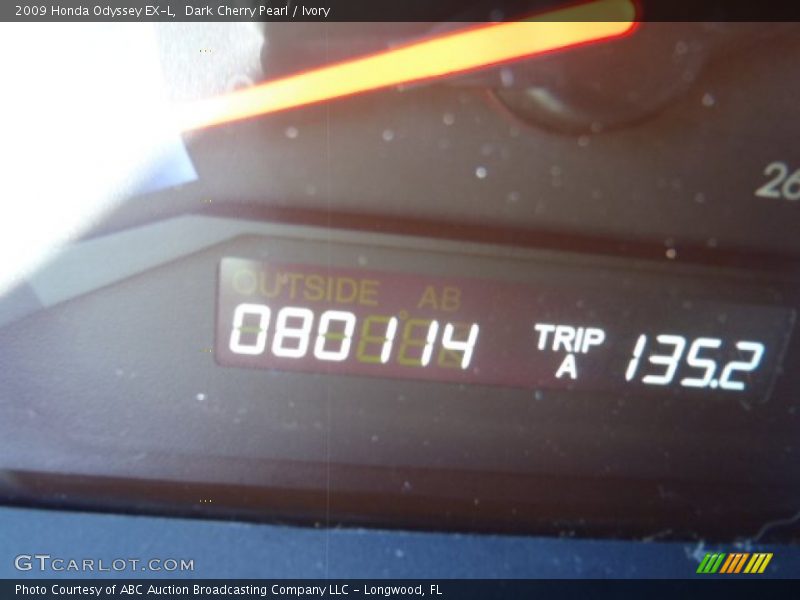 Dark Cherry Pearl / Ivory 2009 Honda Odyssey EX-L