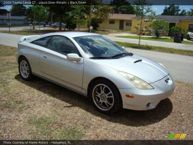 Liquid Silver Metallic / Black/Silver 2000 Toyota Celica GT