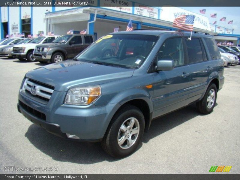 Steel Blue Metallic / Gray 2007 Honda Pilot EX