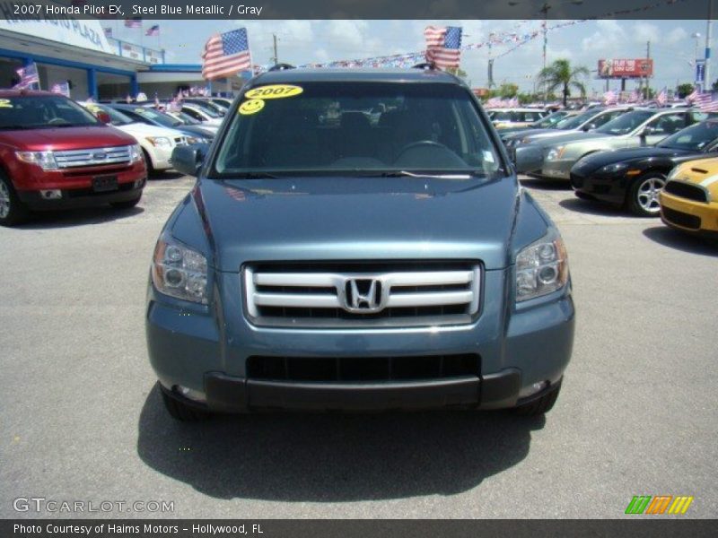 Steel Blue Metallic / Gray 2007 Honda Pilot EX