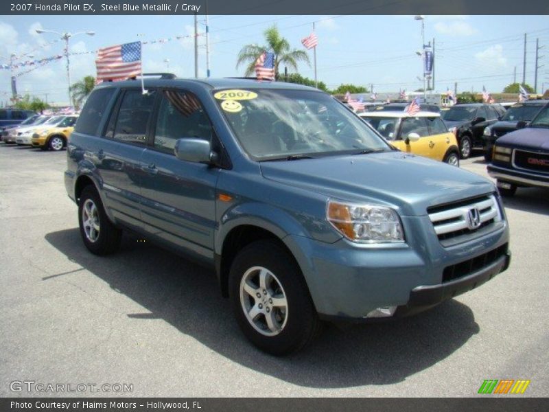 Steel Blue Metallic / Gray 2007 Honda Pilot EX