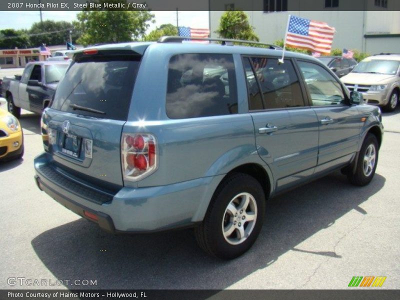 Steel Blue Metallic / Gray 2007 Honda Pilot EX