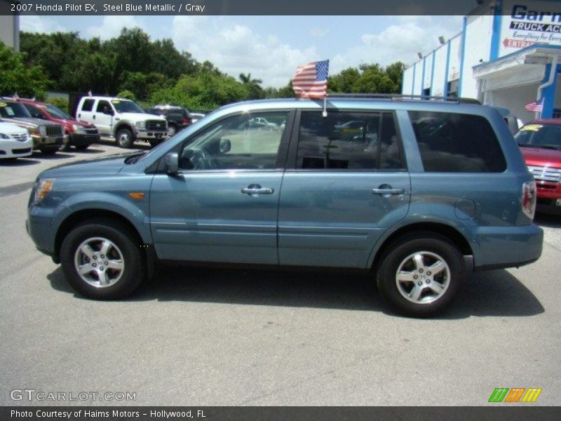 Steel Blue Metallic / Gray 2007 Honda Pilot EX