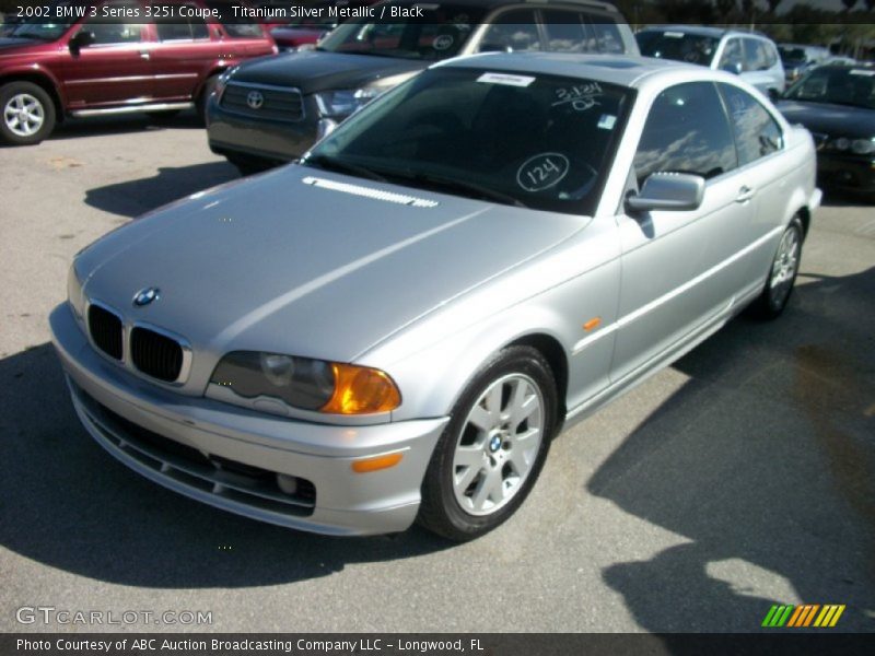 Titanium Silver Metallic / Black 2002 BMW 3 Series 325i Coupe