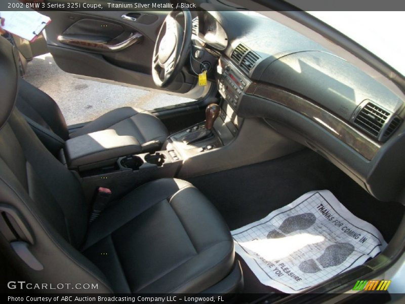 Titanium Silver Metallic / Black 2002 BMW 3 Series 325i Coupe