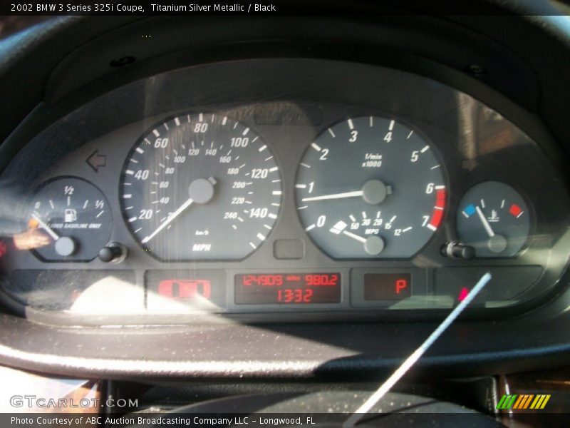 Titanium Silver Metallic / Black 2002 BMW 3 Series 325i Coupe