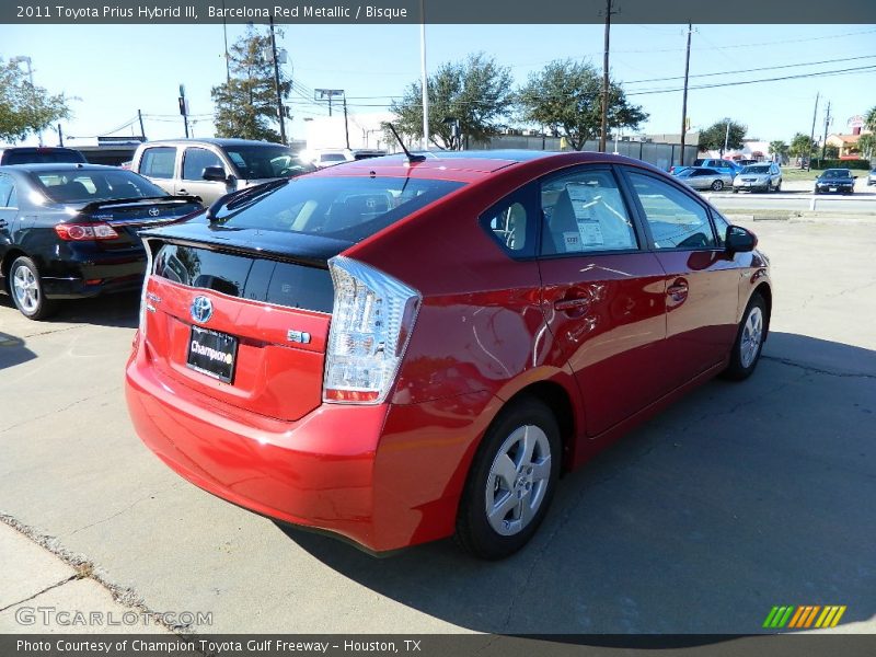 Barcelona Red Metallic / Bisque 2011 Toyota Prius Hybrid III