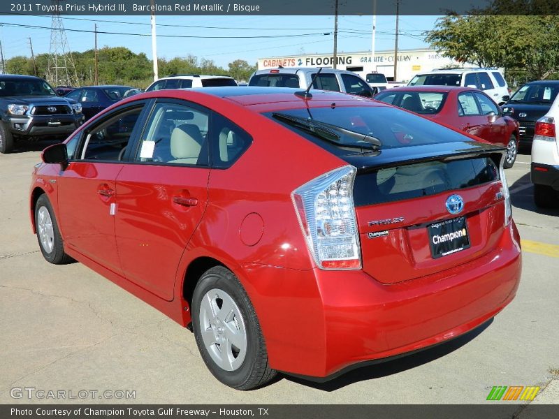 Barcelona Red Metallic / Bisque 2011 Toyota Prius Hybrid III