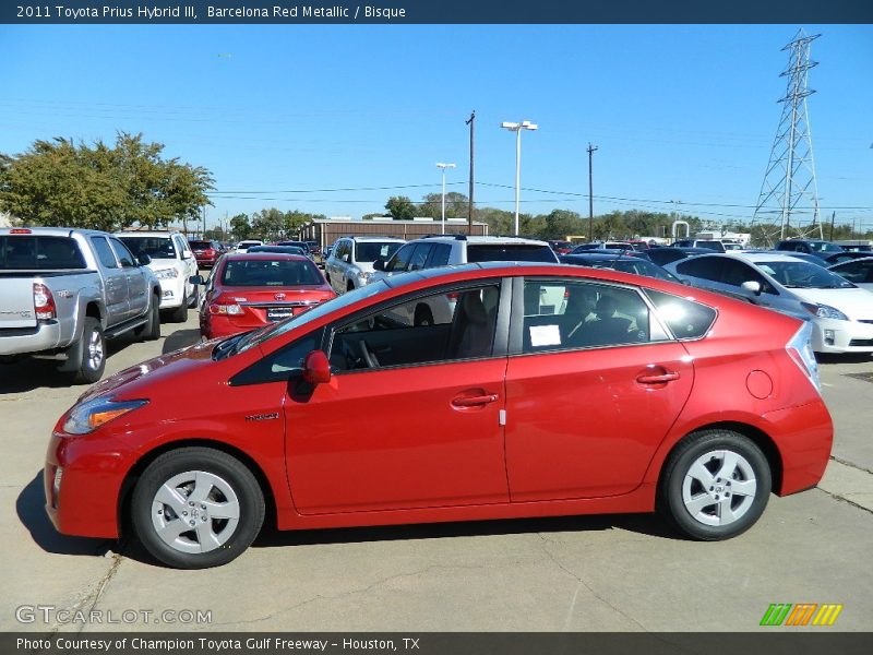 Barcelona Red Metallic / Bisque 2011 Toyota Prius Hybrid III
