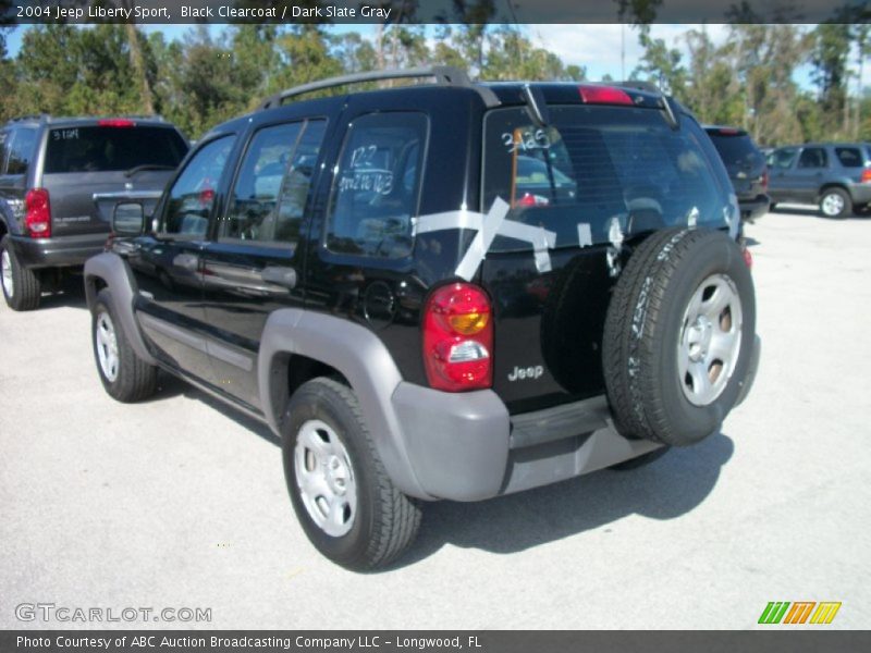 Black Clearcoat / Dark Slate Gray 2004 Jeep Liberty Sport