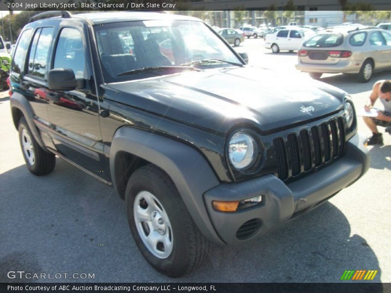 Black Clearcoat / Dark Slate Gray 2004 Jeep Liberty Sport