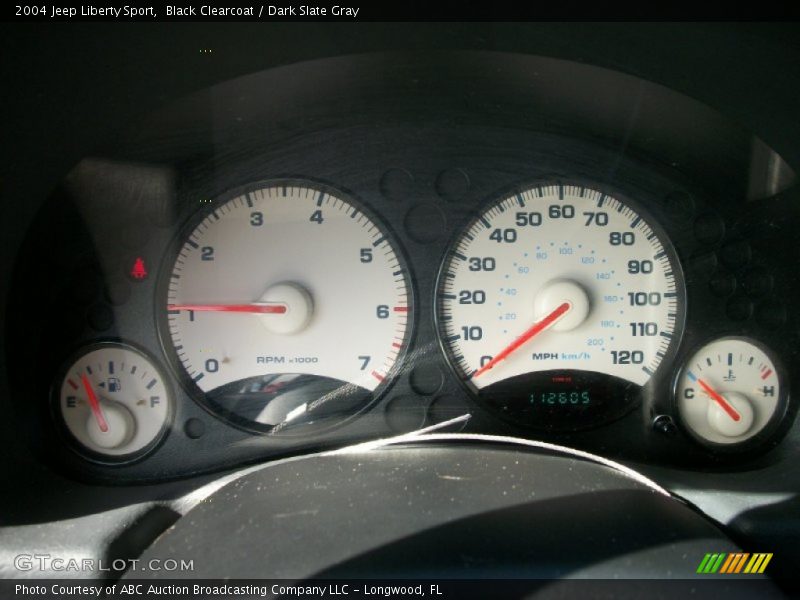 Black Clearcoat / Dark Slate Gray 2004 Jeep Liberty Sport