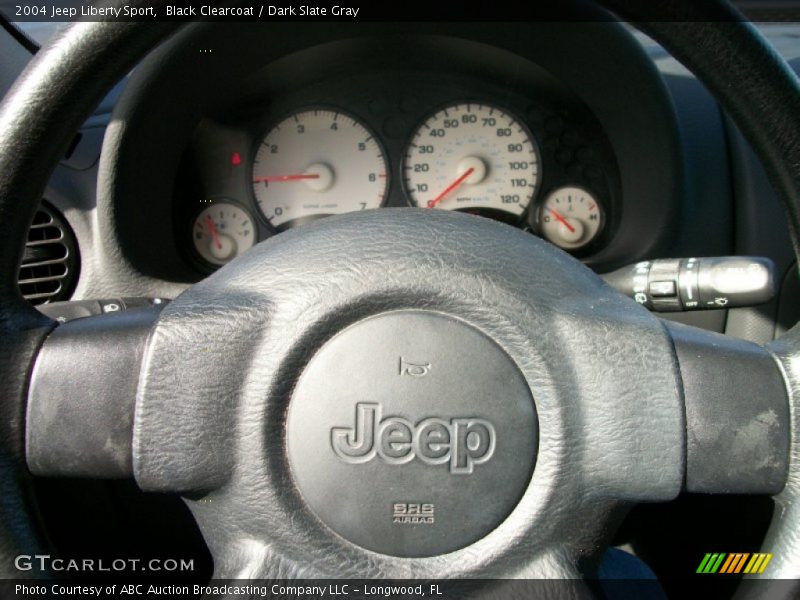 Black Clearcoat / Dark Slate Gray 2004 Jeep Liberty Sport